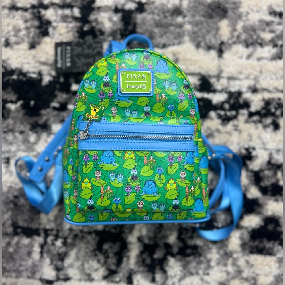 Loungefly x Pixar A Bug’s Life Allover Print Mini Backpack ~ NWT
